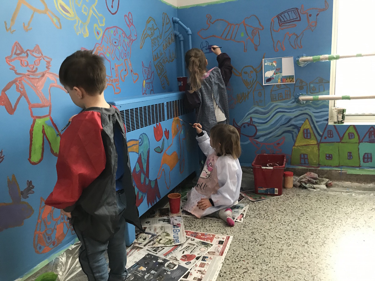 artiste à l'école culture éducation Abitibi-Témiscamingue murale