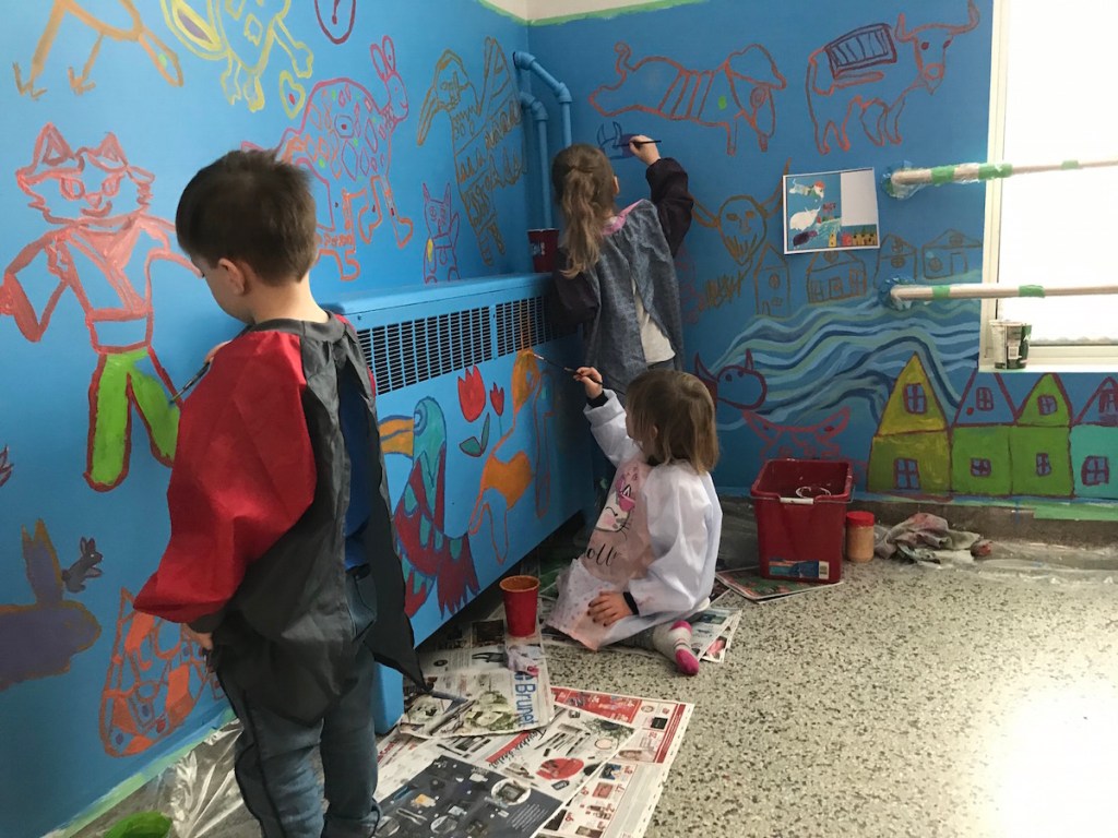 artiste à l'école culture éducation Abitibi-Témiscamingue murale