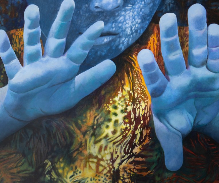 peinture art contemporain galerie mains corps lumière