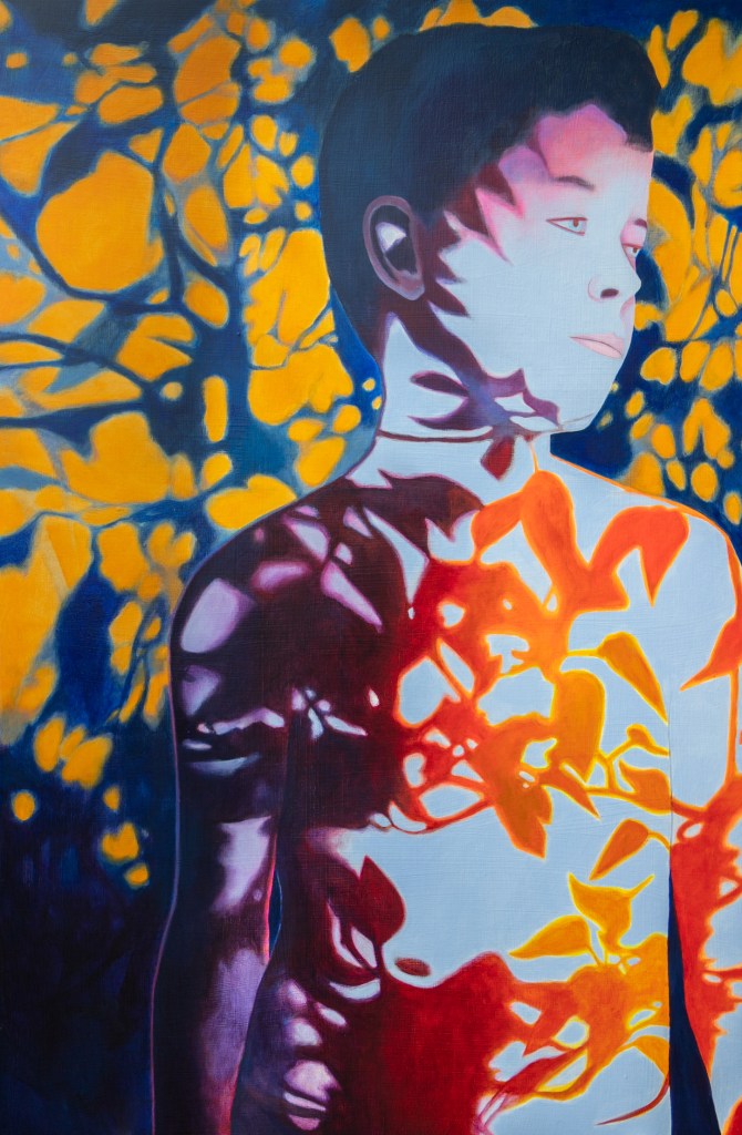 peinture art contemporain galerie forêt corps lumière