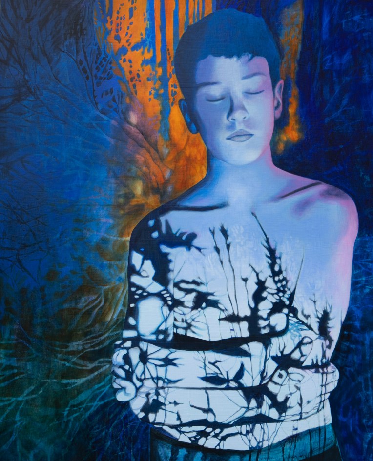 peinture art contemporain galerie forêt corps lumière