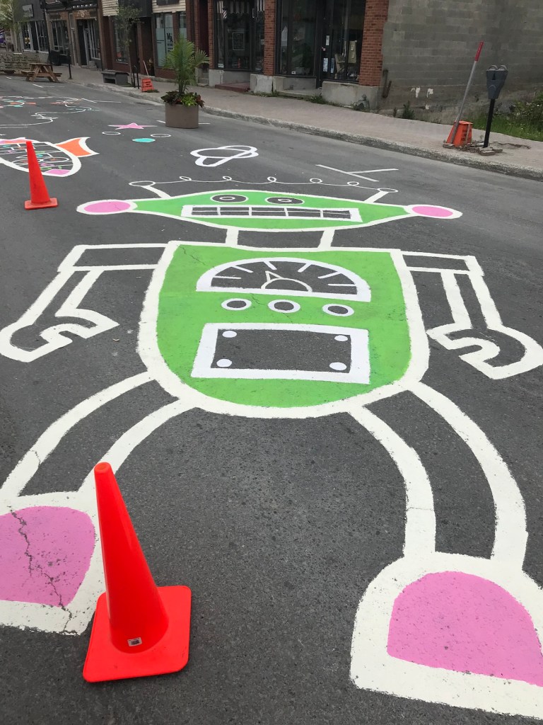 art public marquage au sol street painting art éphémère